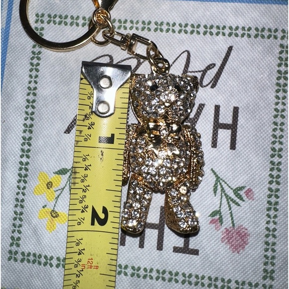 NWT crystal bear keychain purse charm - Picture 5 of 7